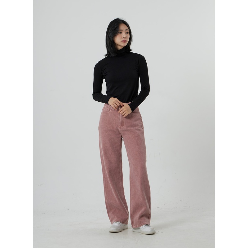 Wide Leg Color Pants OD12|Beige|Pink|Blue|Gray|S|M|L