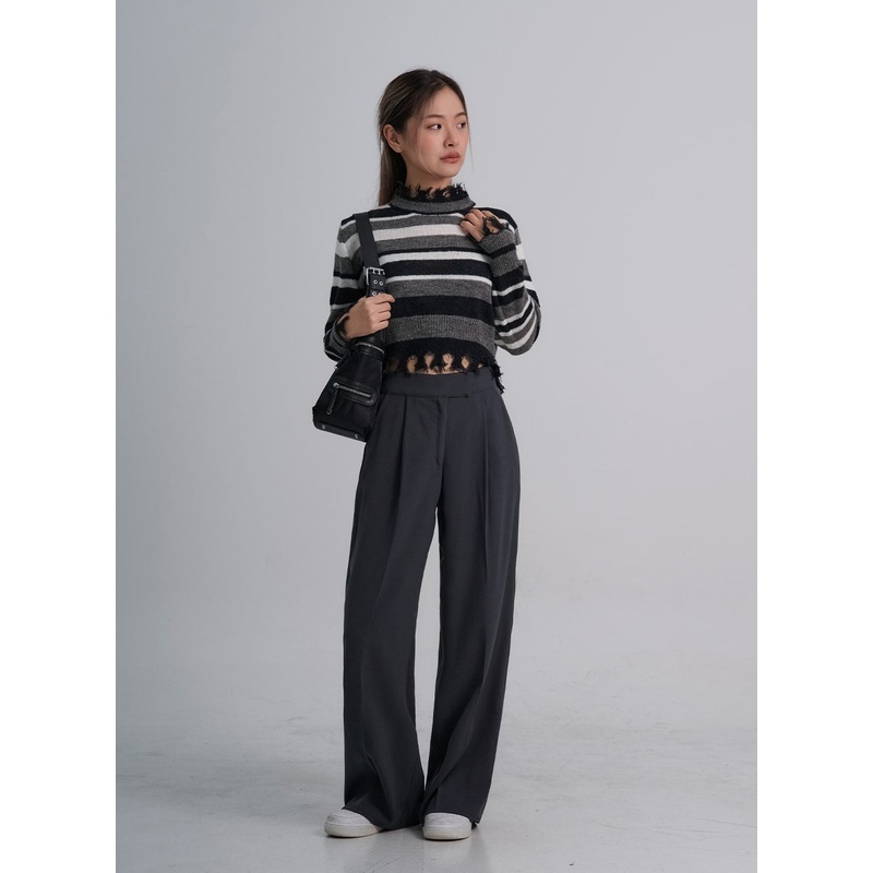 Wide Leg Tailored Pants CO19|Beige|Dark Gray|Black|S|M|L|XL|2XL