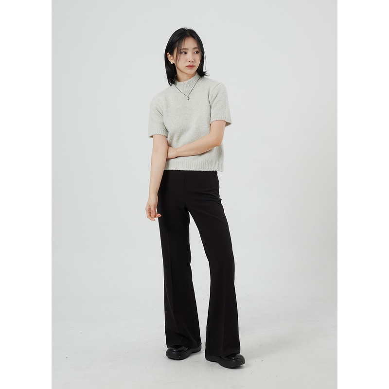 Bootcut Tailored Pants OF314|Light beige|Dark gray|Black|S|M|L