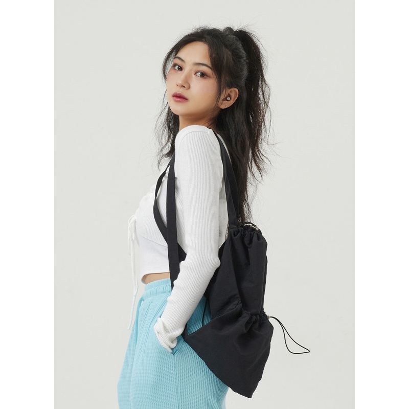 Drawstring Backpack BF324|Light beige|Gray|Black|One Size