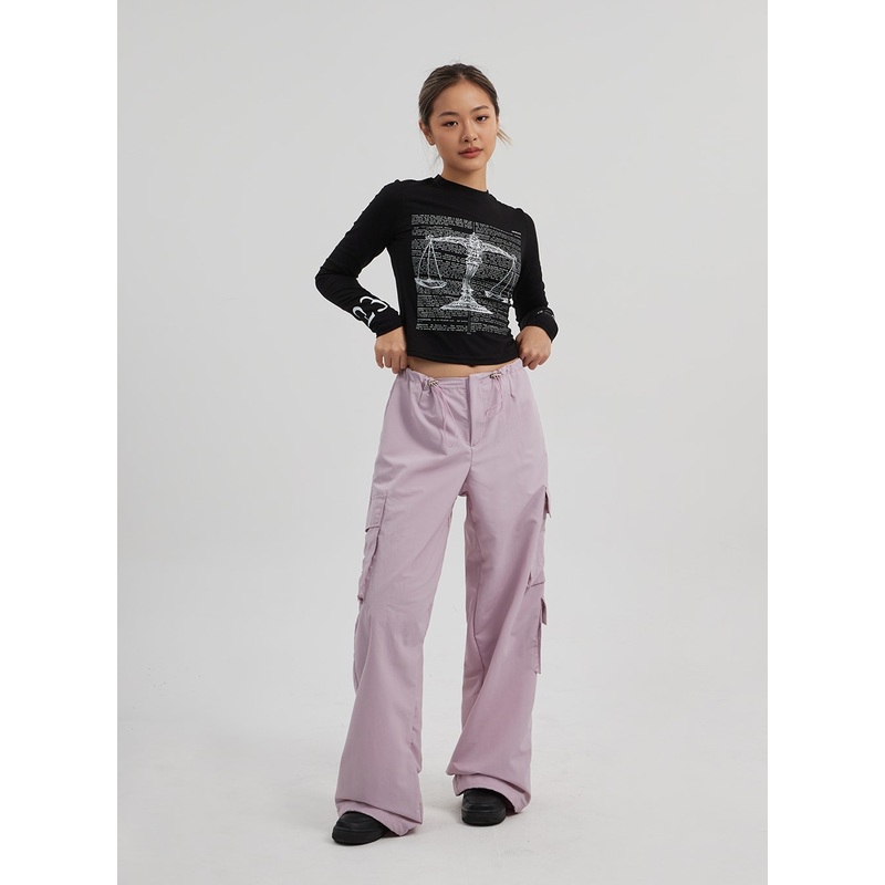Drawstring Cargo Baggy Pants CF313