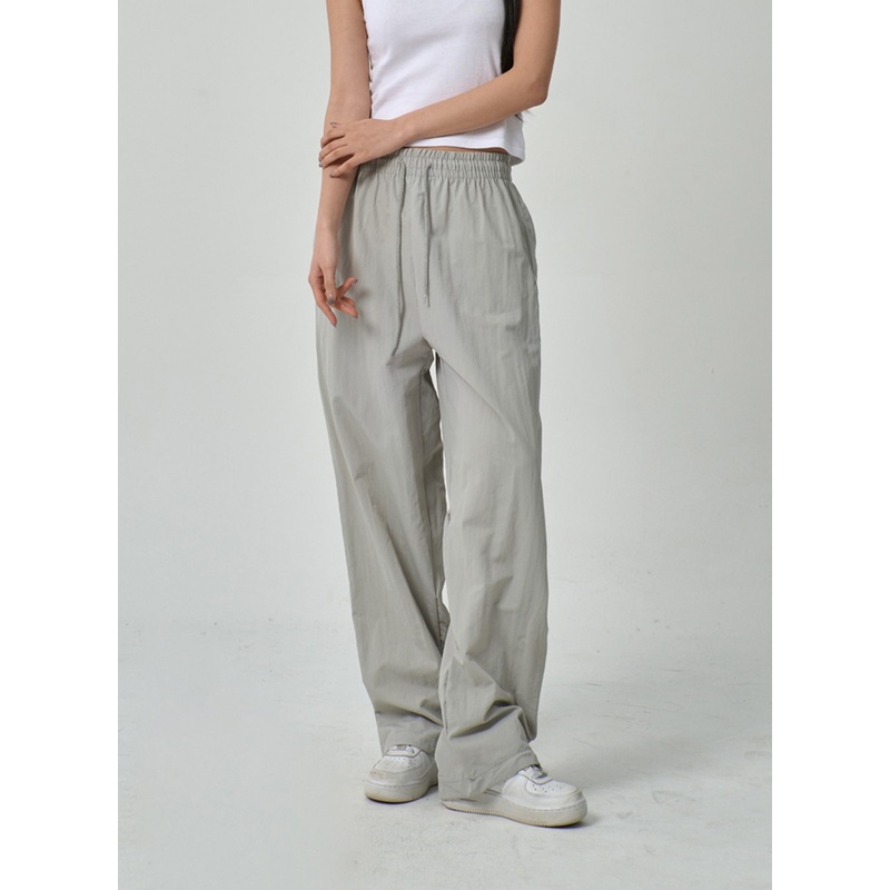 Drawstring Nylon Track Pants IF315