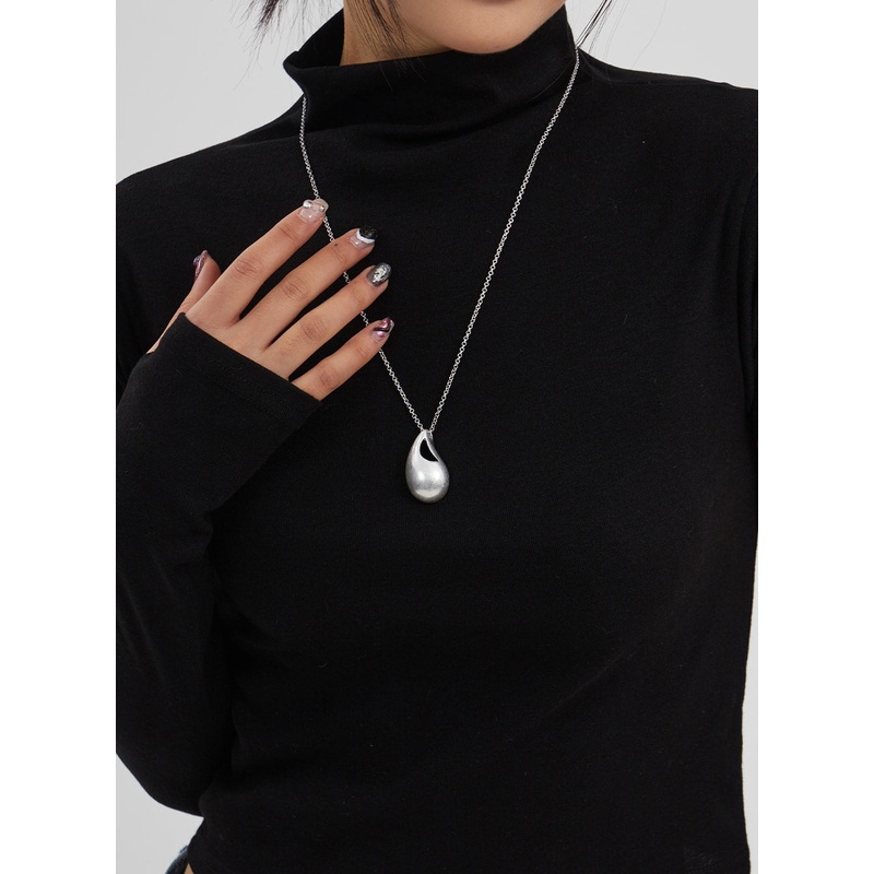 Drop Necklace CJ319|Light gray|One Size