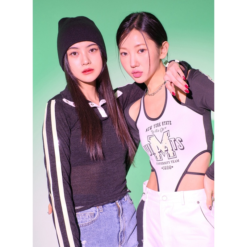 Graphic Two Color Bodysuit BJ331