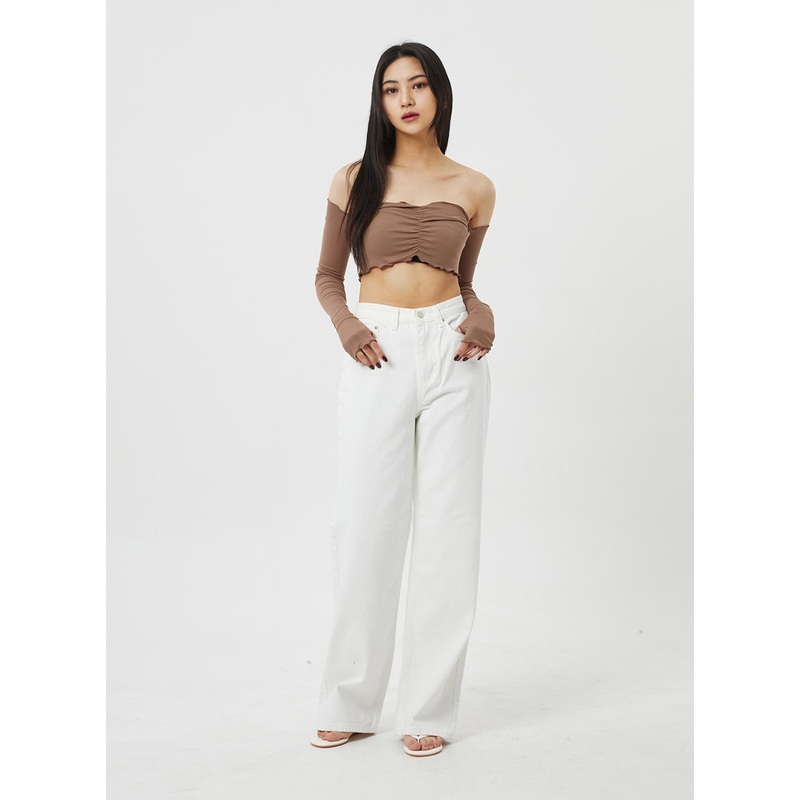 High Waist White Pants BF323|White|S|M|L