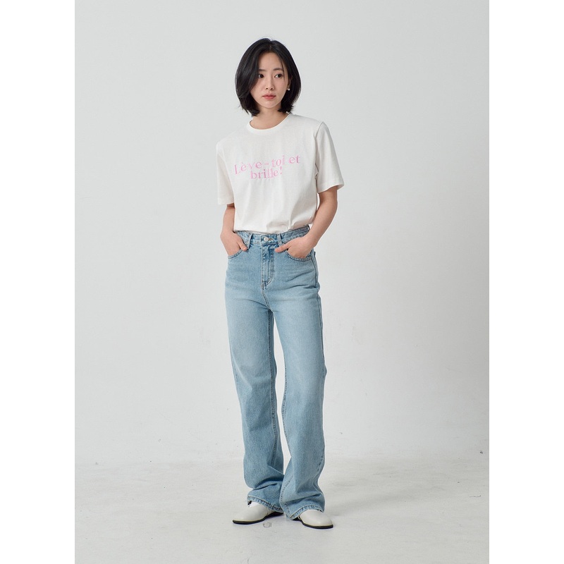 Light Wash Wide Leg Jeans OJ331