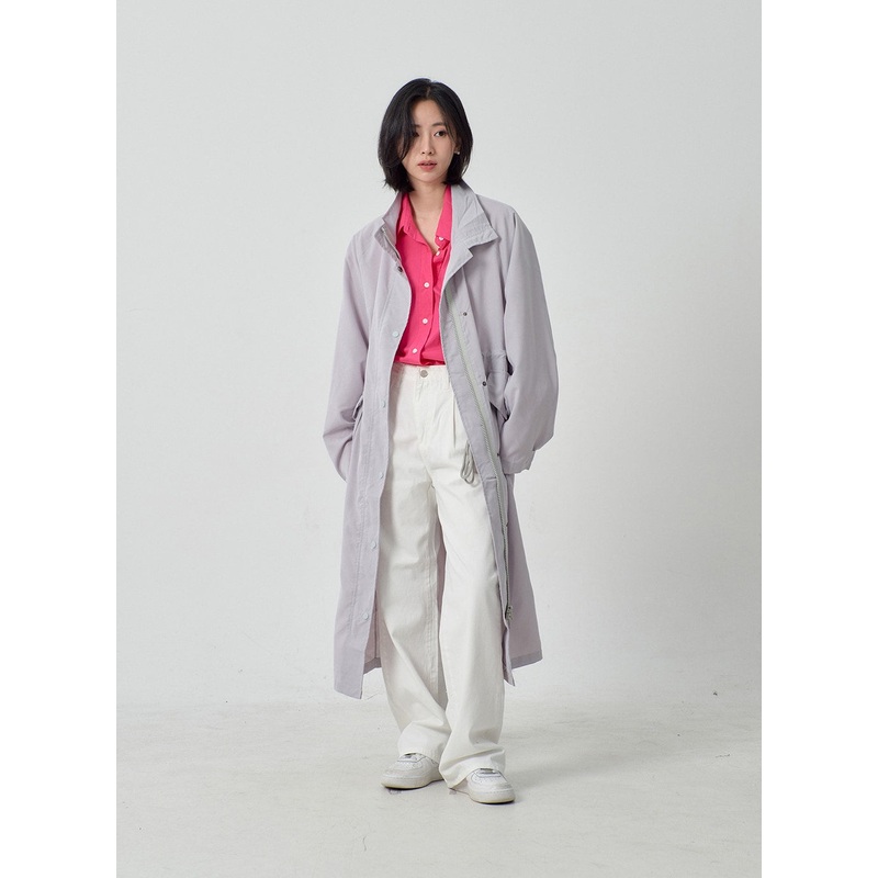 Pocket Oversized Zip-Up Coat OF301