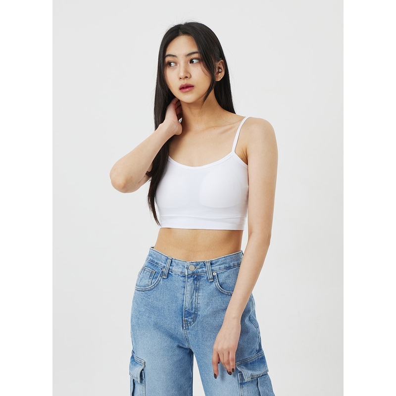 Sleeveless Cropped Top BF323|White|Gray|Black|S/M