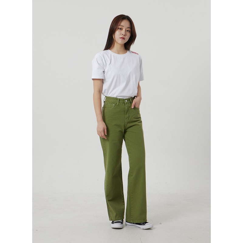 Straight Leg Pants OF306|Purple|Dark green|Dark blue|S|M|L