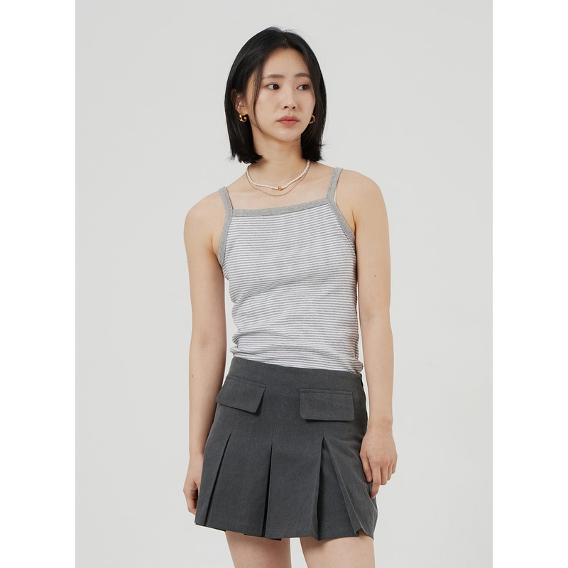 Stripe Tank Top OF315|Gray|Black|S/M