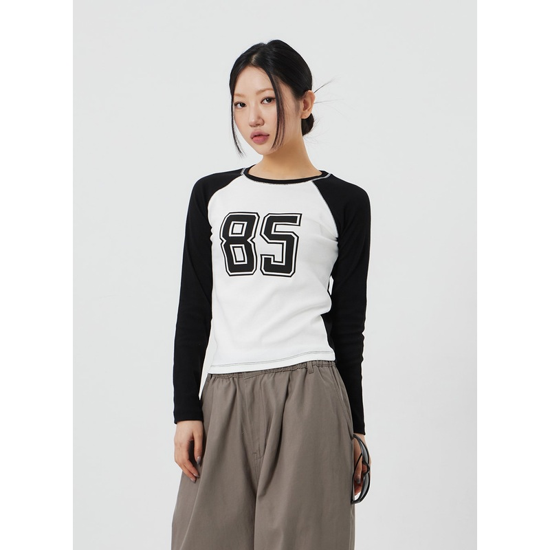 Two Color Graphic Top CF324|White|Blue|M/L