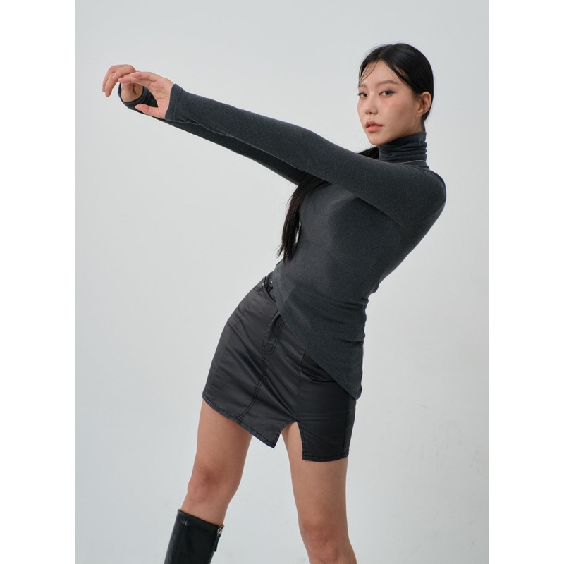 Unbalanced Long Sleeve Turtleneck IJ319