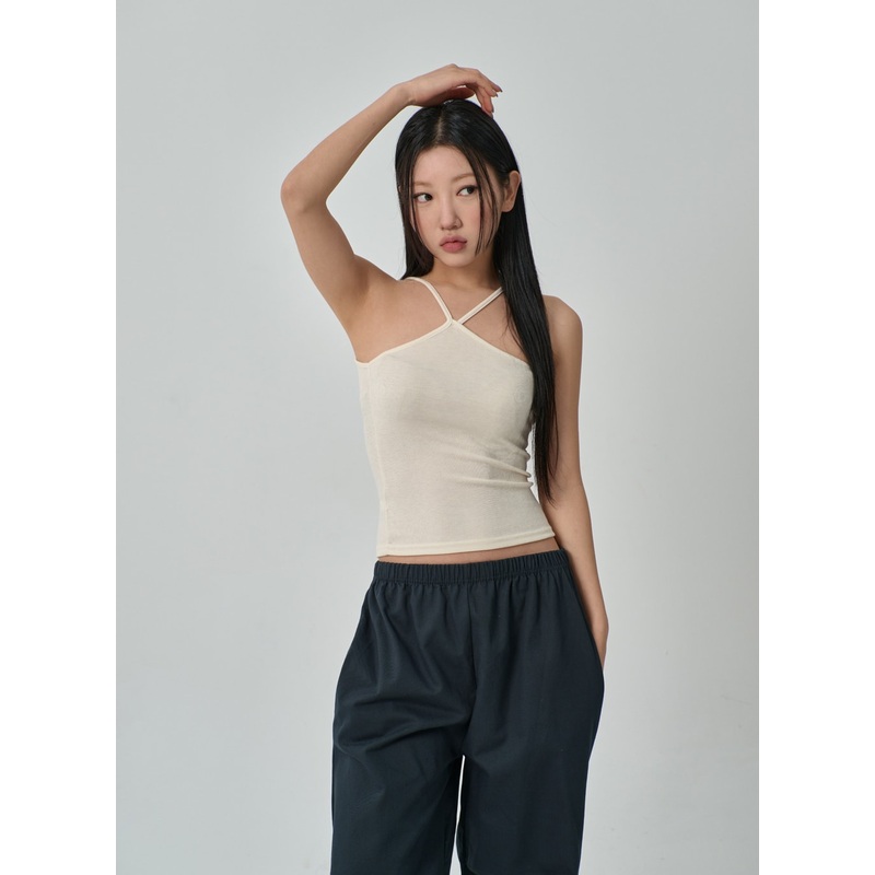 Unbalanced Top IF314|Light beige|White|Grey|Black|S/M