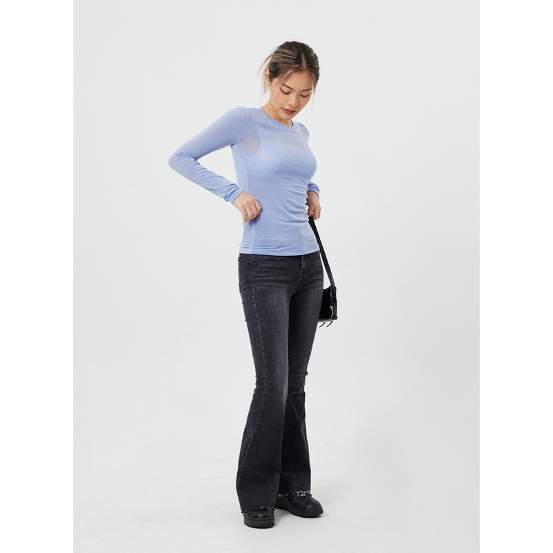 Washed Bootcut Jeans CF317|Black|S|M|L