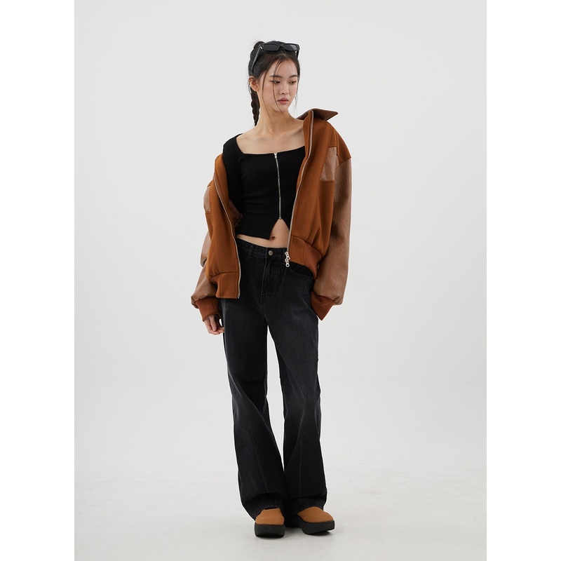 Wide Straight Leg Pants CJ310|Black|S|M|L