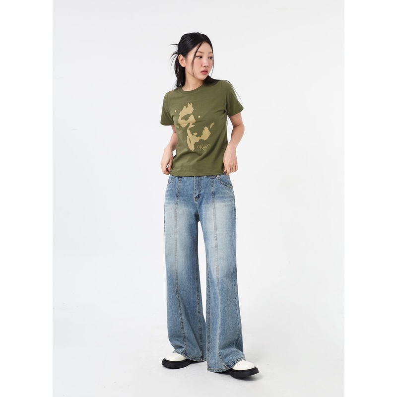 Bootcut Wide Jeans CM317|Blue|S|M|L