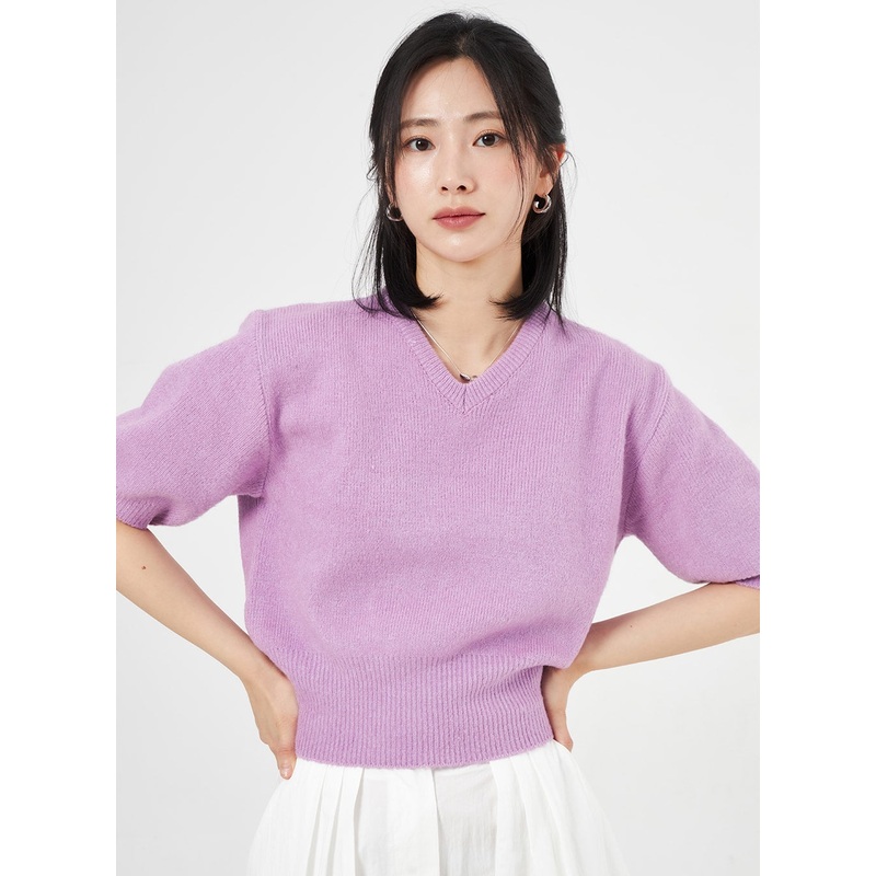 Half Sleeve V-Neck Sweater OA305