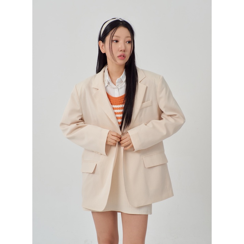 Oversized Jacket IM315|Light beige|Purple|Dark blue|Dark grey|M/L