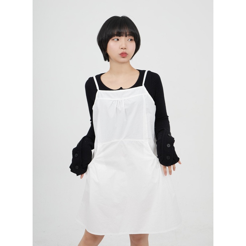 Pocket Mini Dress BM310|White|Black|S/M