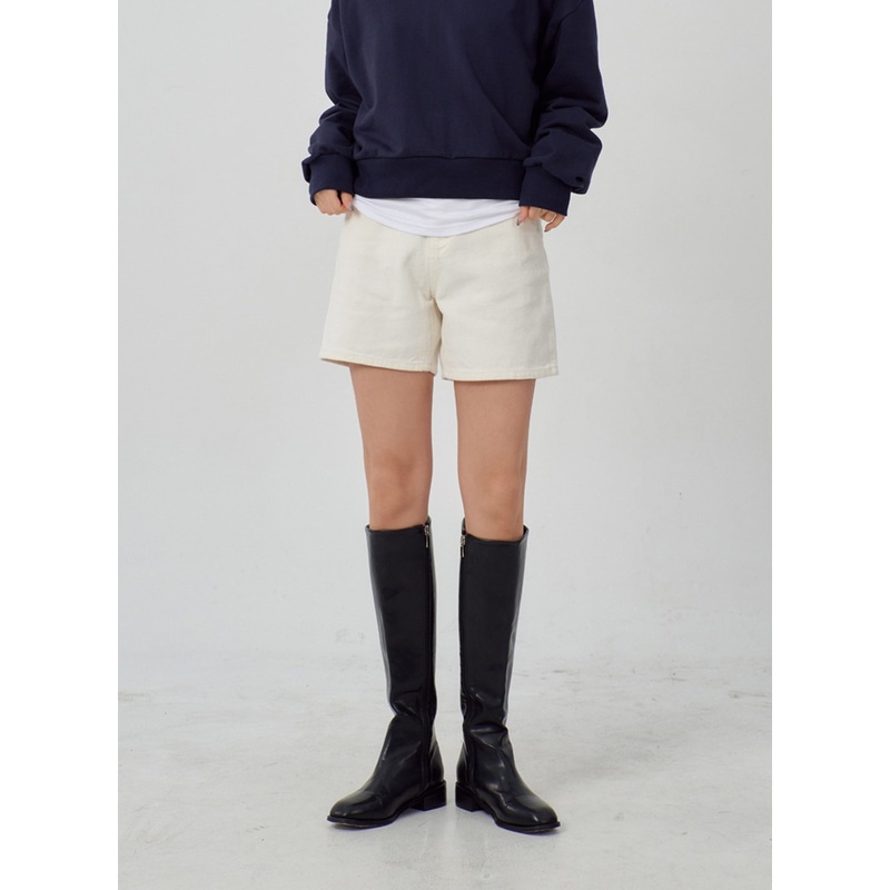 Simple Cotton Shorts IM315|White|Light beige|Black|S|M|L