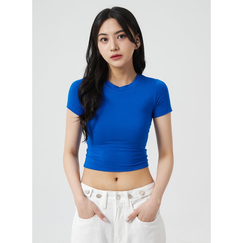 Slim Fit Crop Short Sleeve Tee BM304