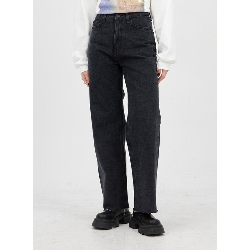 Straight Leg Black Jeans BM316