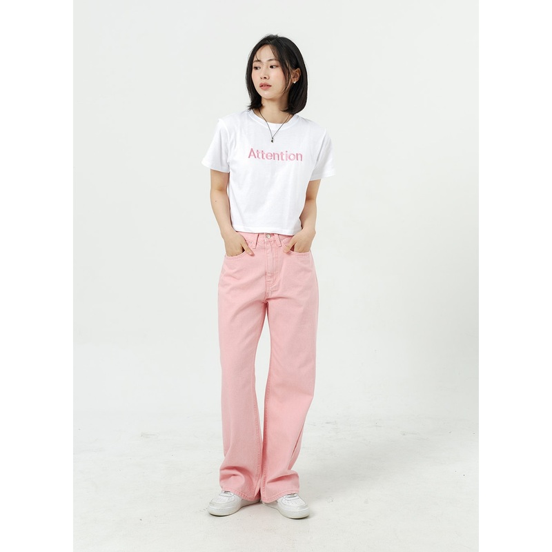 Wide Leg Cotton Pants OM313|Light beige|Pink|Blue|S|M|L