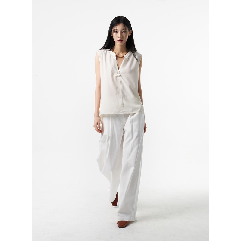 Baggy Cotton Tailored Pants IA325