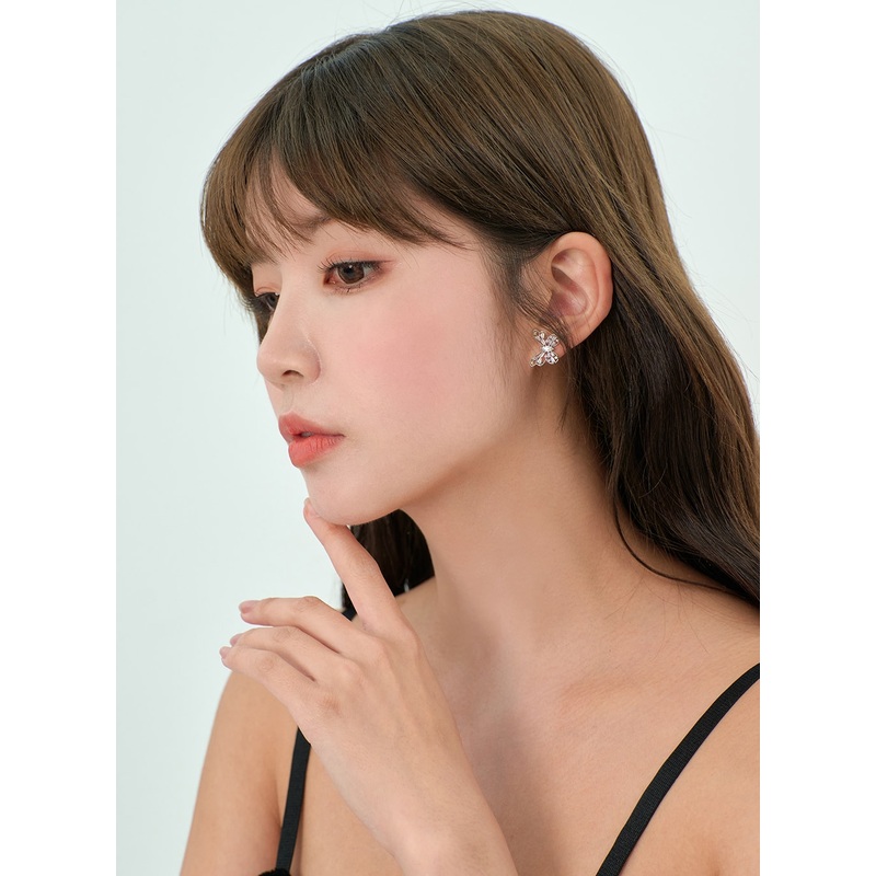 Butterfly Earrings BY303|Light gray|One Size
