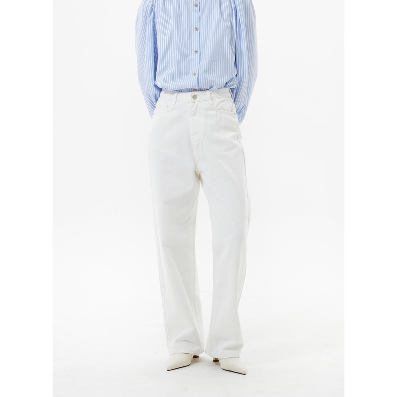 High Waist Cotton Pants OA320|White|XS|S|M|L|XL