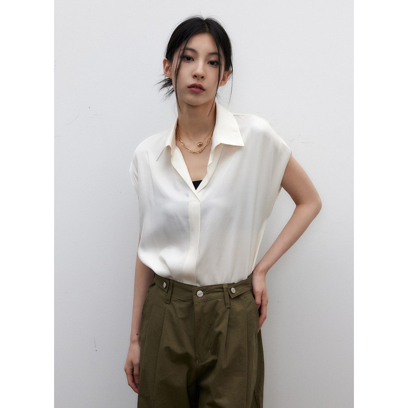 Silky Short Sleeve Blouse IY331
