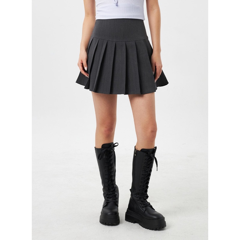 Simple Pleated Mini Skirt CY309