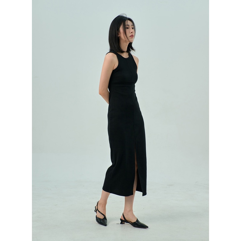 Slit Sleeveless Maxi Dress OY310
