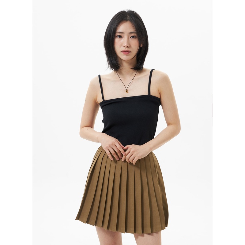 Thin Strap Knit Top OA320|White|Brown|Gray|Black|S/M