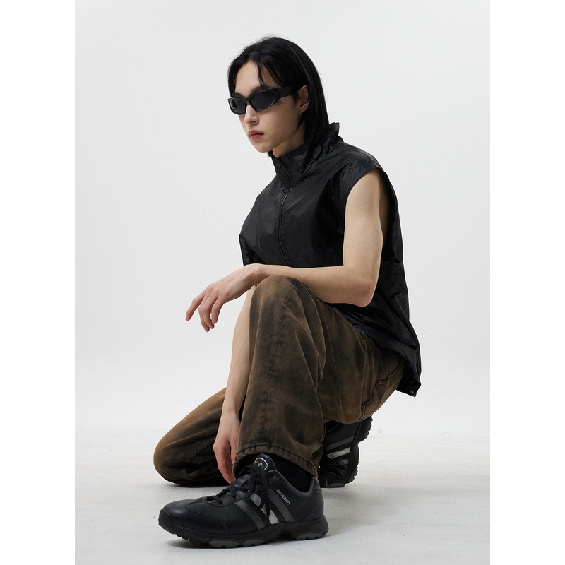 Zip-Up Vest Unisex CY322|White|Light gray|Black|M/L