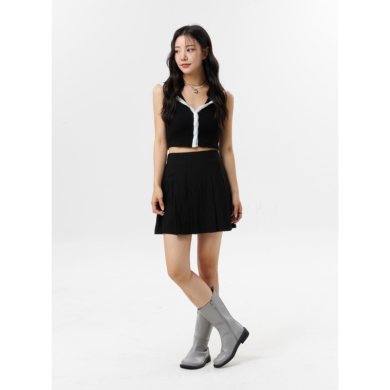 A-Line Pleated Mini Skirt OL318