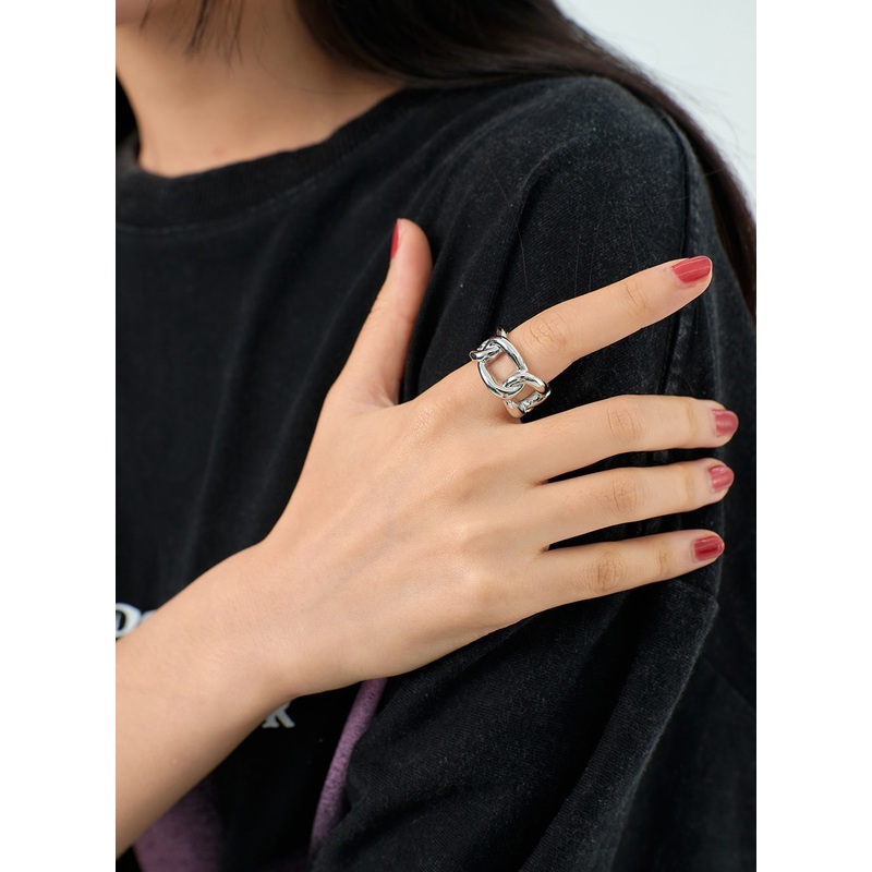 Chain Ring BU308|Light gray|One Size