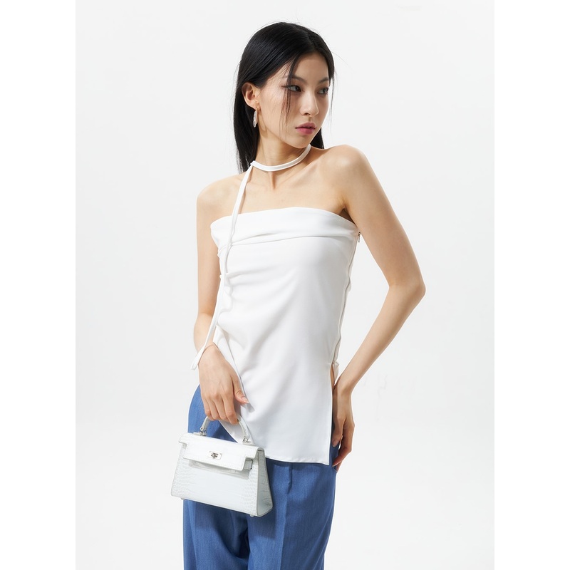 Sleeveless Top And Scarf Set IU326