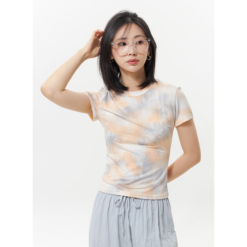 Tie Dye Tee OY330|Orange|Yellow|S/M