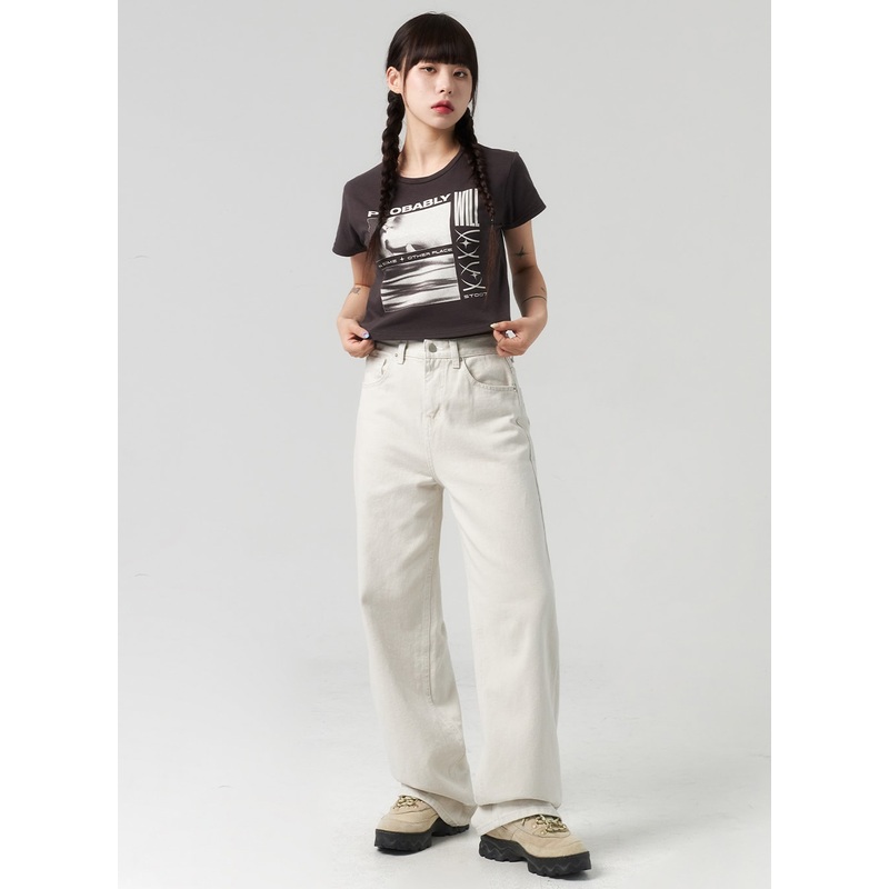 Wide Leg Color Pants CL317|Light beige|Light yellow|Light red|Light green|Light purple|S|M|L