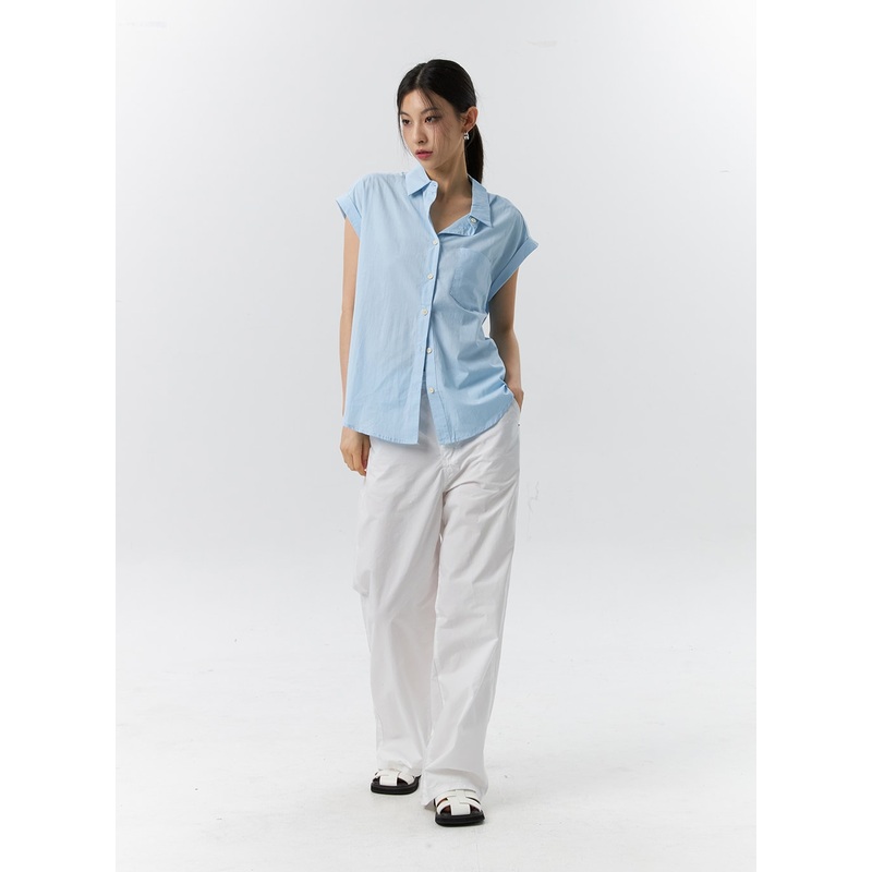 Baggy Cotton Pants IL326|White|Pink|Light gray|S|M|L