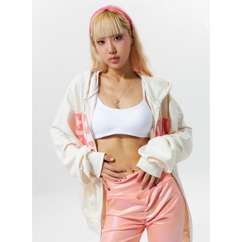 Cozy Zip Hoodie IG324|Light beige|Dark pink|Dark blue|Grey|M/L