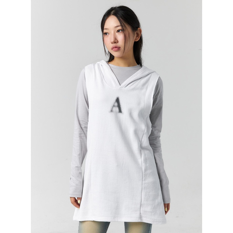 Graphic Sleeveless Long Hoodie CS302