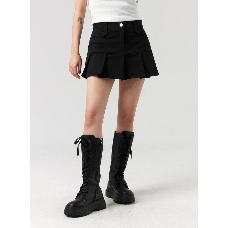 Mid-Rise Pleated Mini Skirt CL328