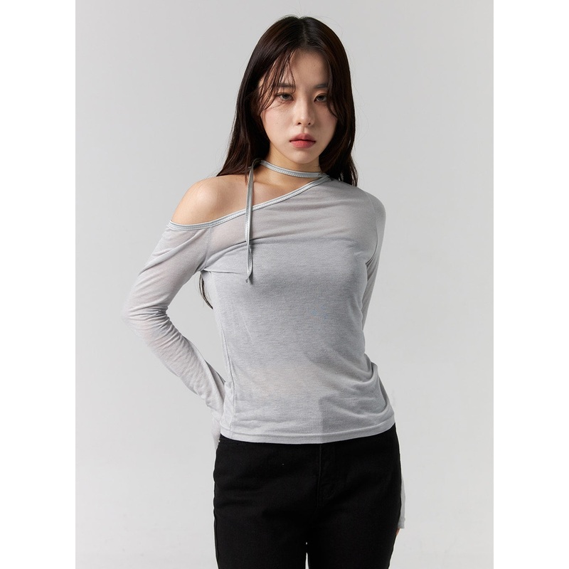One Shoulder Long Sleeve Top CG317