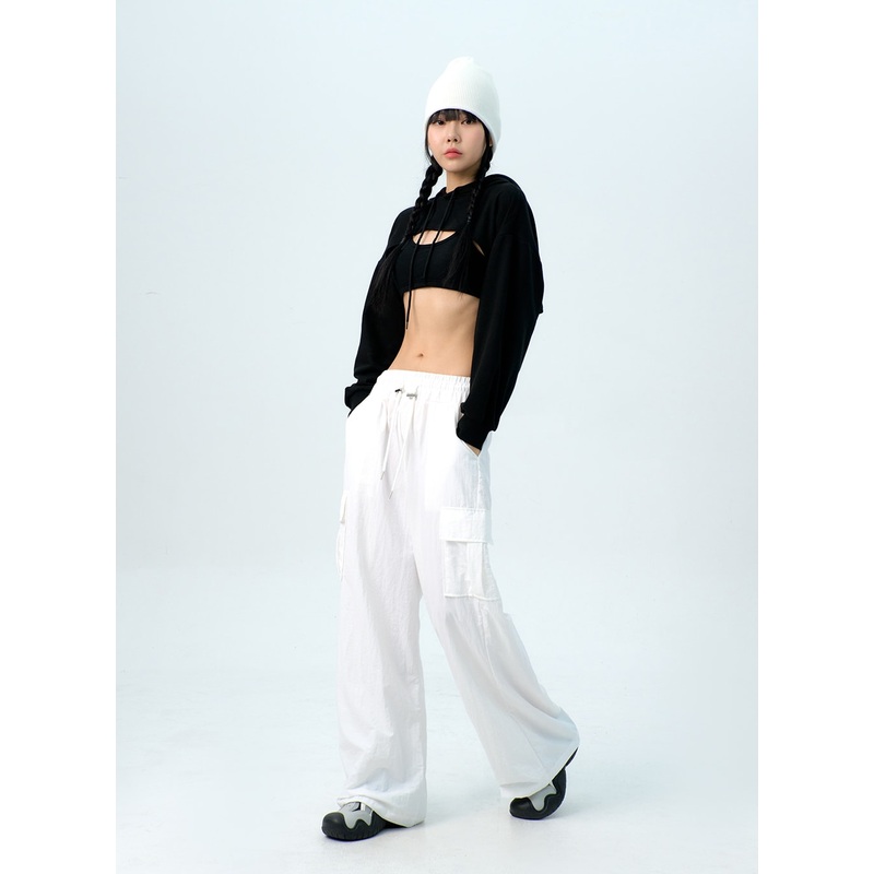 Parachute Cargo Pants IG313|Light beige|Beige|Gray|Black|S/M