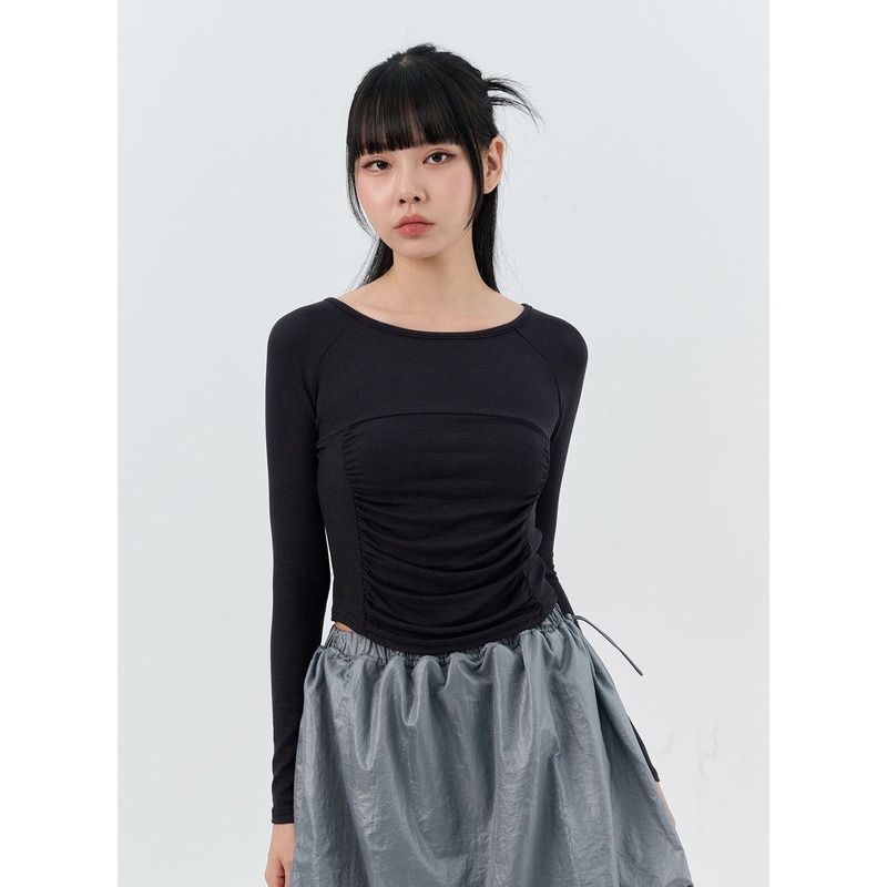 SlimFit Long Sleeve Tee IS306|Pink|Dark gray|Black|S/M