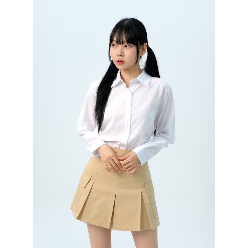 Solid Button Down Shirt IG312|White|Light yellow|Orange|Light pink|Light green|Dark green|Light blue|Blue|Dark blue|Light gray|M/L