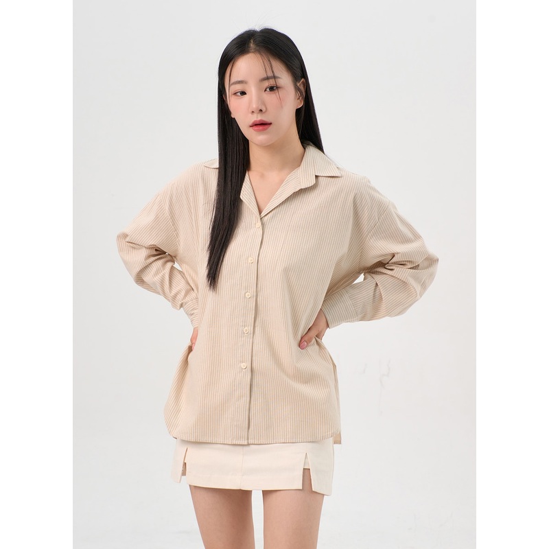 Striped Button Down Shirt OS302