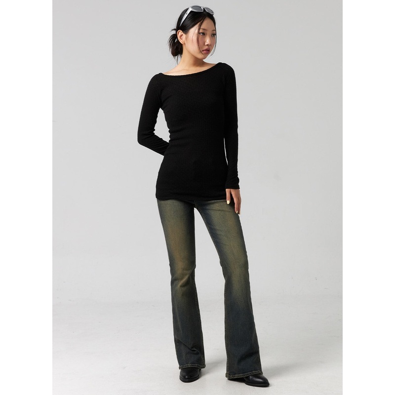 Washed Jeans with Back Cut CG327